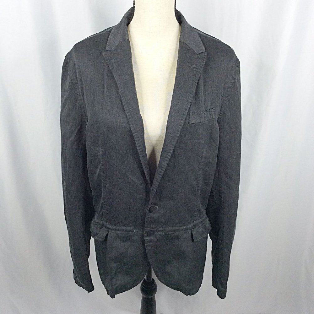 House of KOLOR Blazer Jacket 3 / 42R Wrinkle Finish Ruched Tencel Japan Gray